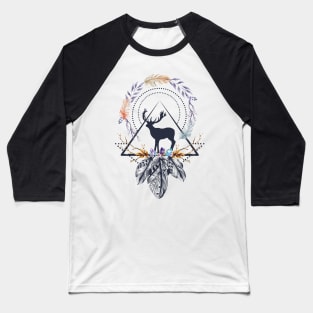 Deer Boho Abstract 2 Baseball T-Shirt